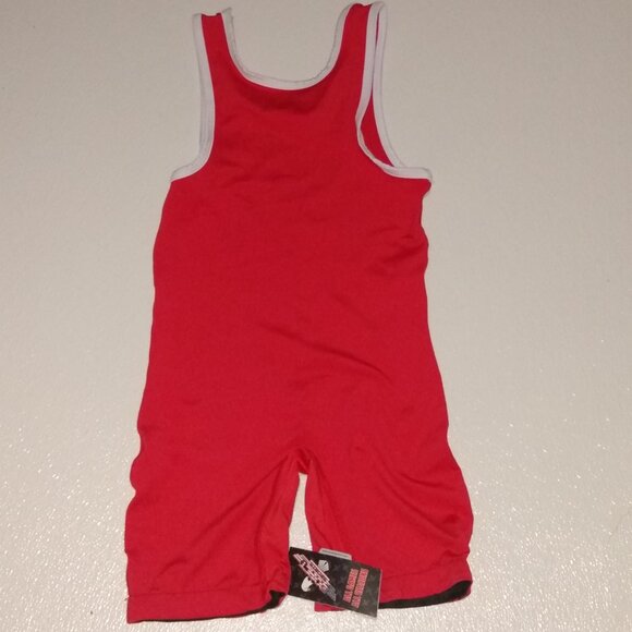 Exxact Sports Red Boys Wrestling Singlet youth size large - Picture 2 of 3